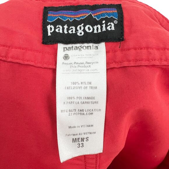 Patagonia Mens Red Swim Trunks Shorts Size 33 - Picture 8 of 9